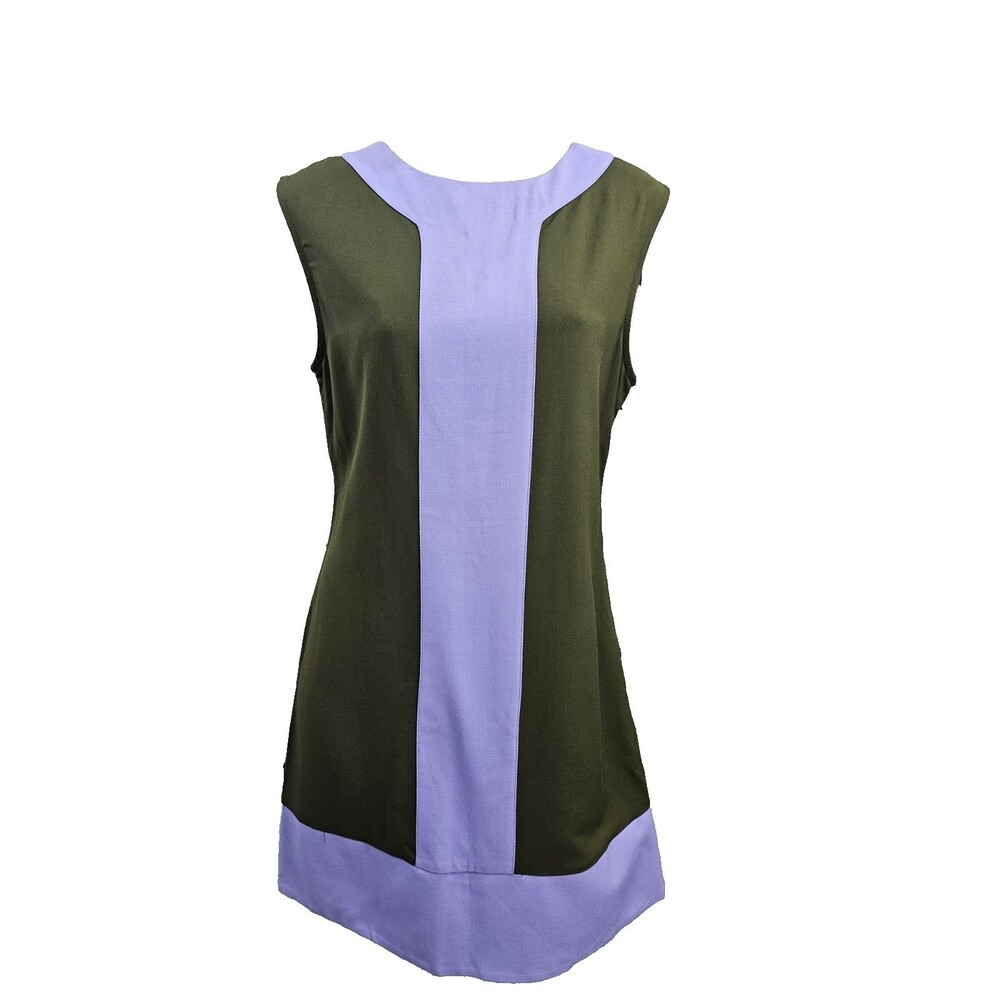 Abaeté Dress Colorblock Mod Minimalist Wool Blend Women's‎ 10 Retro 1970s NEW